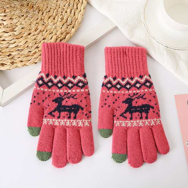 

Animal Print Gloves, Watermelon pink