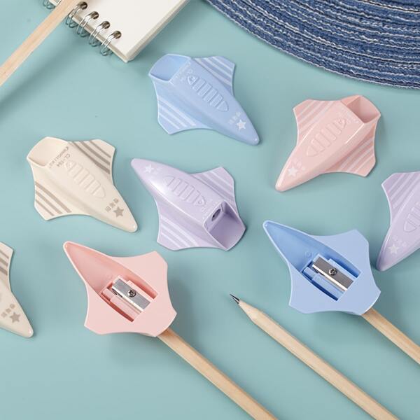 

1pc Airplane Shaped Random Color Pencil Sharpener, Multicolor