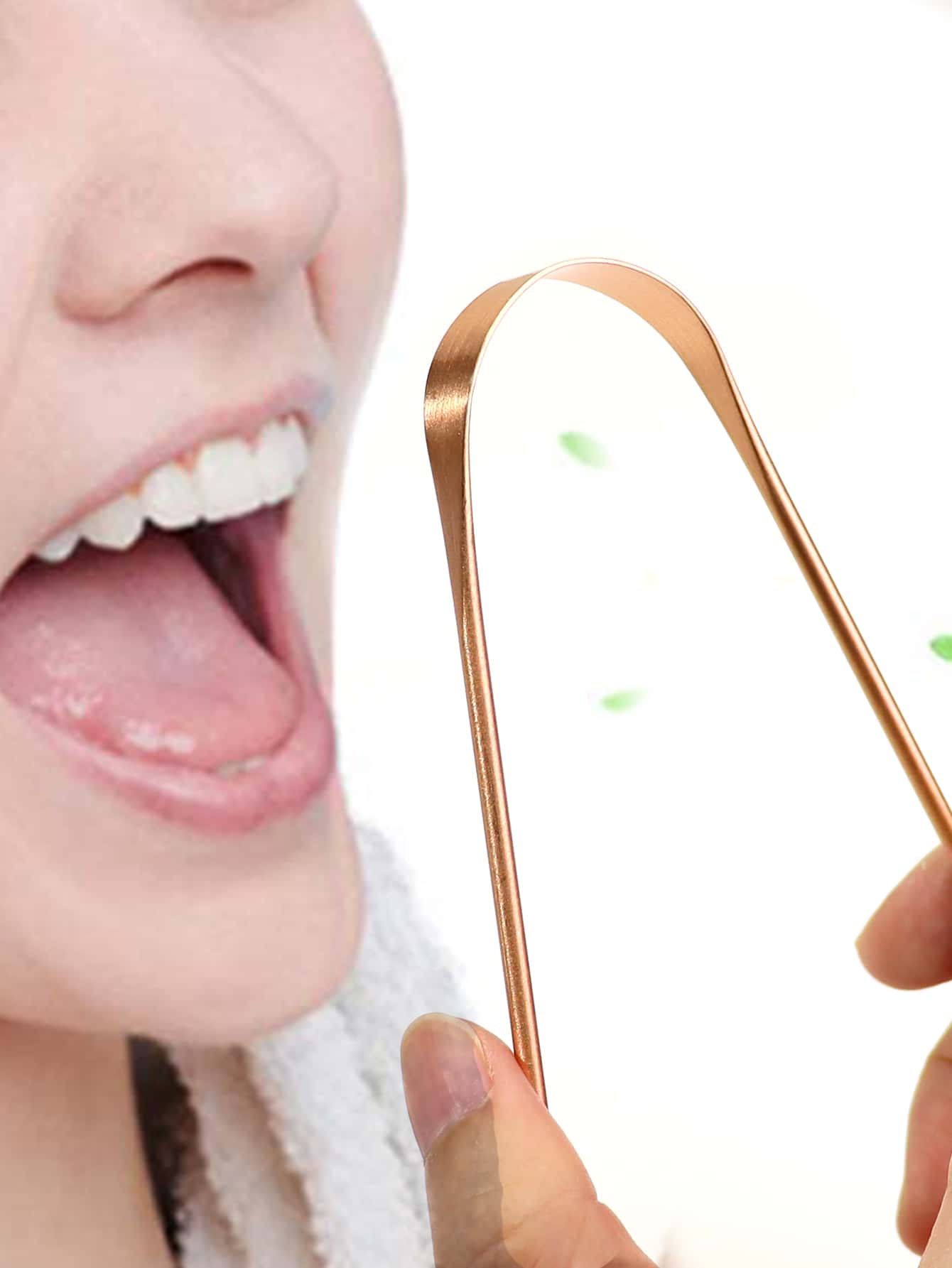1pc Tongue Cleaner - Rose Gold - View 1