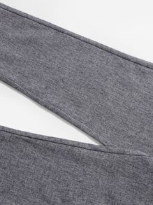 SHEIN 男孩可拆卸搭扣帶背帶褲 - 灰色 - 查看 3