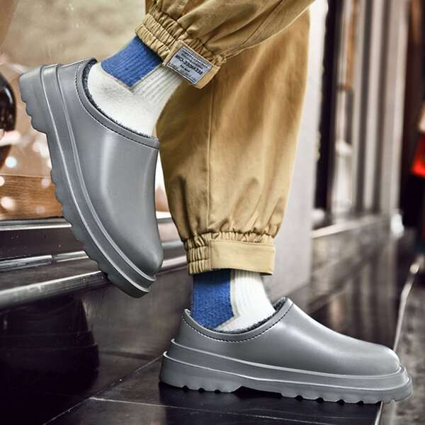 

Men Minimalist Work Clogs, Grey