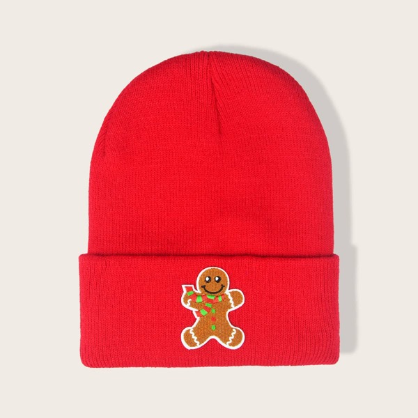 

Christmas Cartoon Patch Beanie, Red