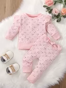 Bộ đồ Em bé Xù Hoa Tất cả trên in Giải trí - Hồng - Xem 1