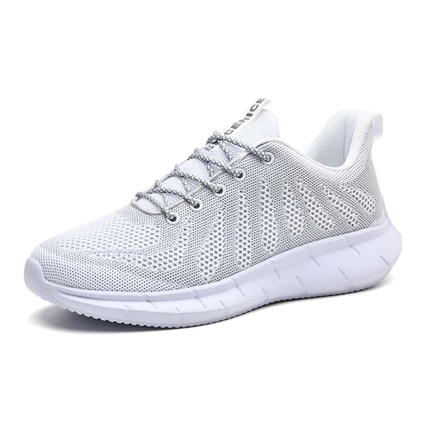 

Men Letter Tab Decor Knit Sneakers, White