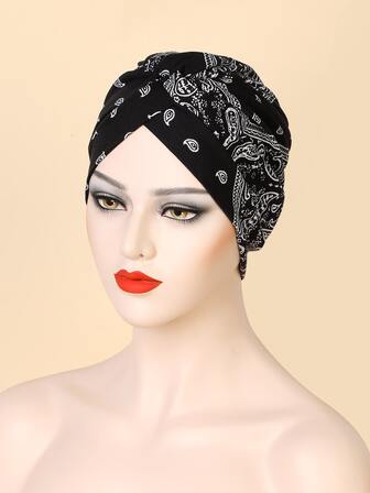 渦紋圖案頭巾帽