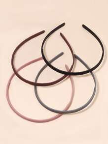 Niñas 4 piezas Diadema unicolor - Multicolor - Ver 3