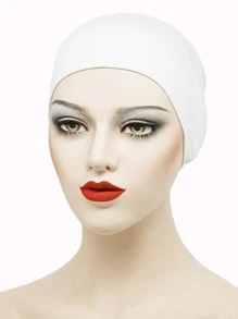 Awegeo Women's Headscarf Lining - Adjustable Tie Headscarf, Soft Breathable Casual Headwrap, Suitable For Daily Wear, Inspired By Hair Protecting Base Cap - White - View 4