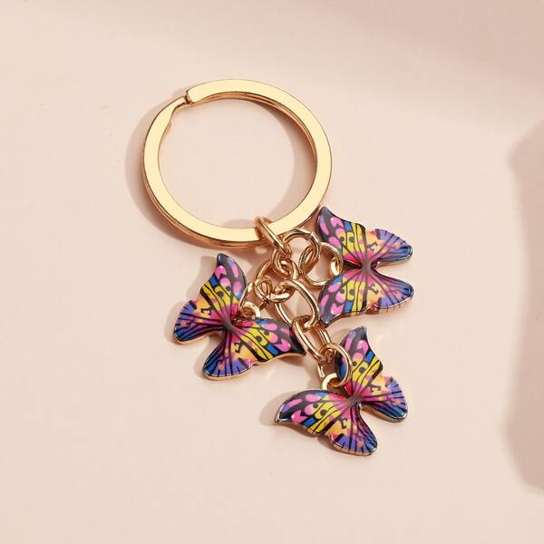 

Butterfly Charm Keychain, Multicolor