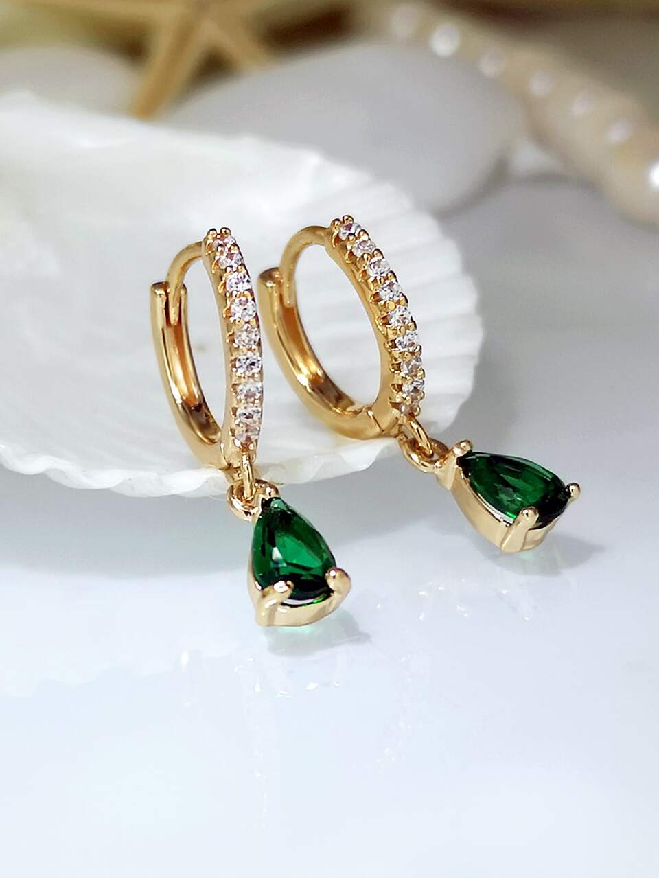 Cubic Zirconia Drop Earrings