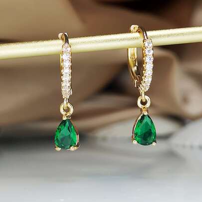 Cubic Zirconia Drop Earrings