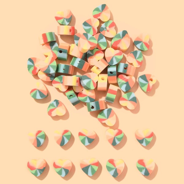 

50pcs Heart DIY Jewelry Accessory, Multicolor