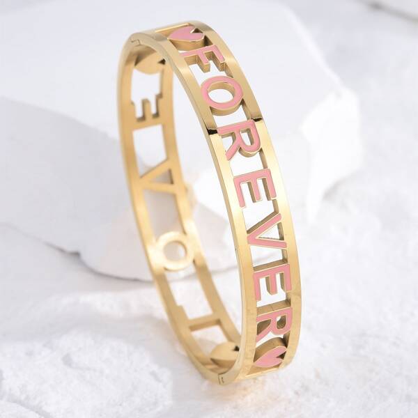 

Letter Decor Bracelet, Gold