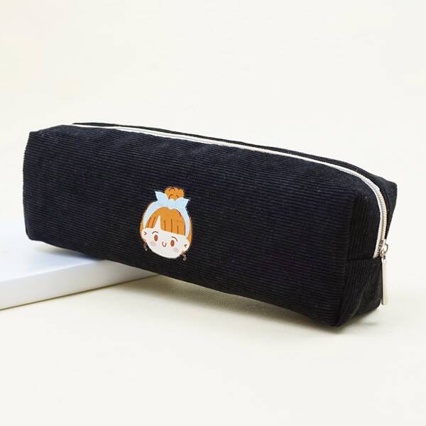 

Figure Graphic Pencil Bag, Black