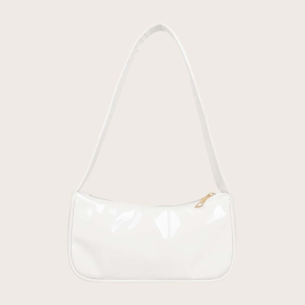 

Girls Minimalist Baguette Bag, White
