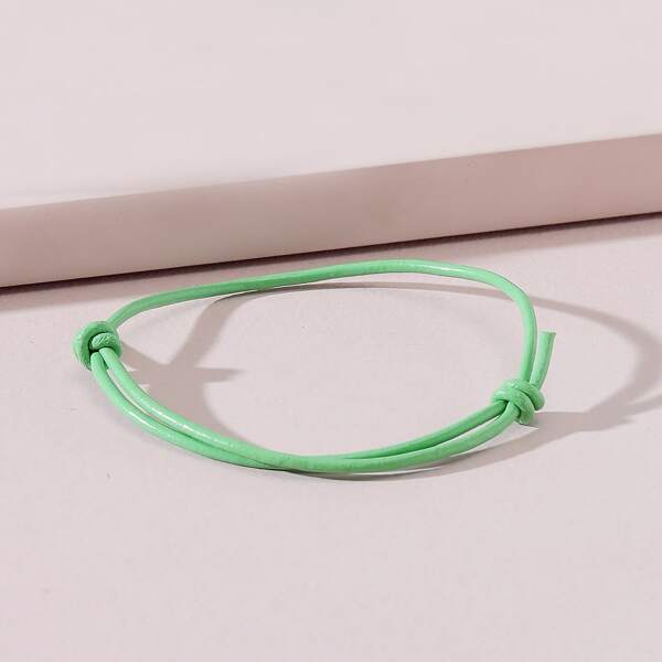 

Minimalist Solid Bracelet, Green