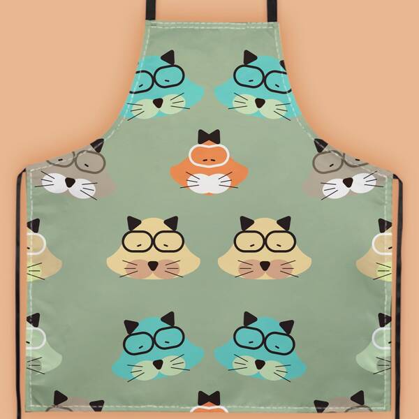 

Cartoon Graphic Apron, Multicolor
