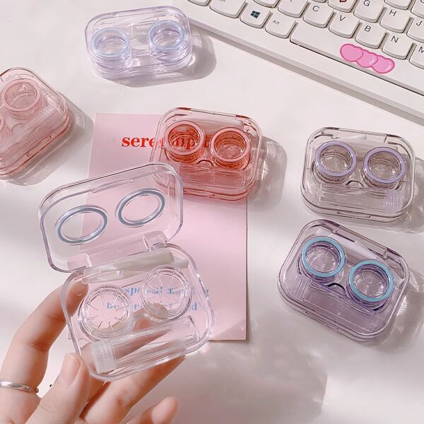 

1pc Random Color Contact Lens Case, Multicolor