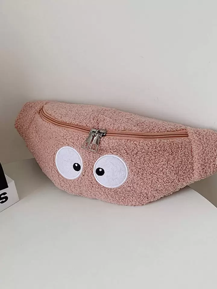 Girls Eye Graphic Fluffy Fanny Pack SHEIN
