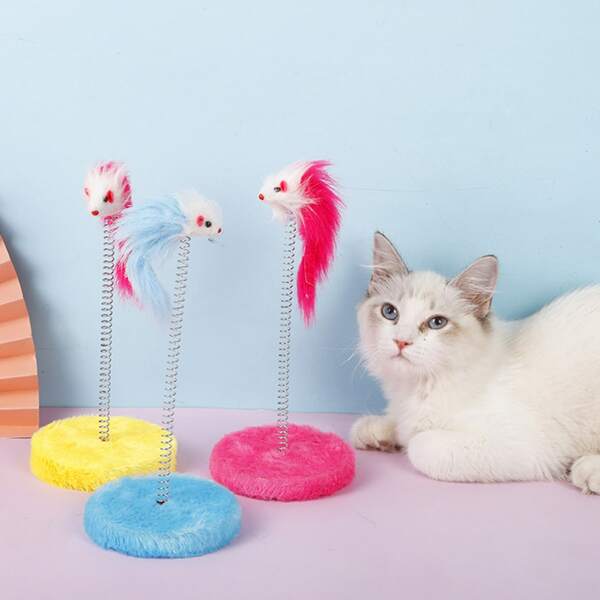 

1pc Mouse Detail Random Cat Teaser Toy, Multicolor
