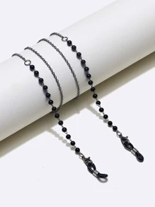 Bead Decor Glasses Chain - Black - View 1