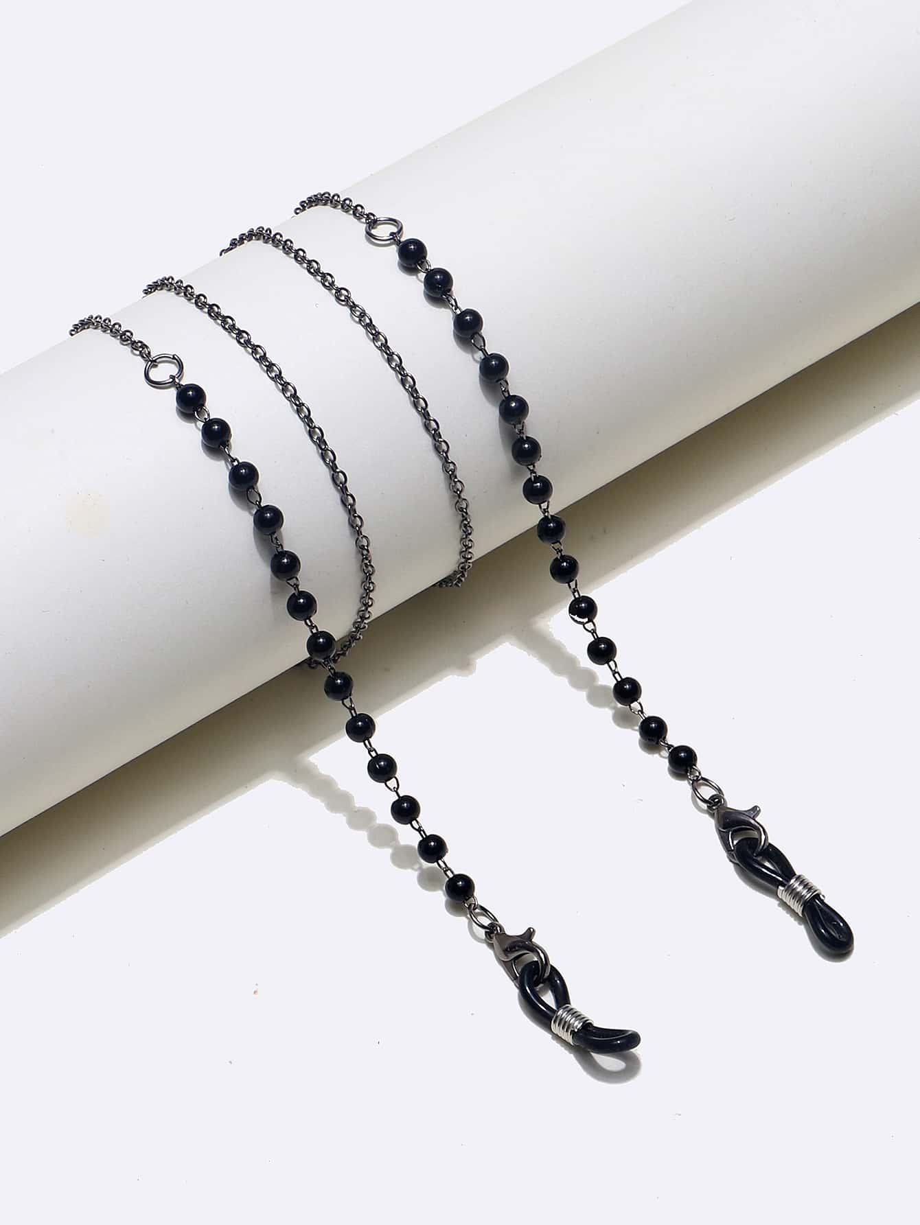 Bead Decor Glasses Chain - Black - View 1