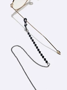 Bead Decor Glasses Chain - Black - View 3