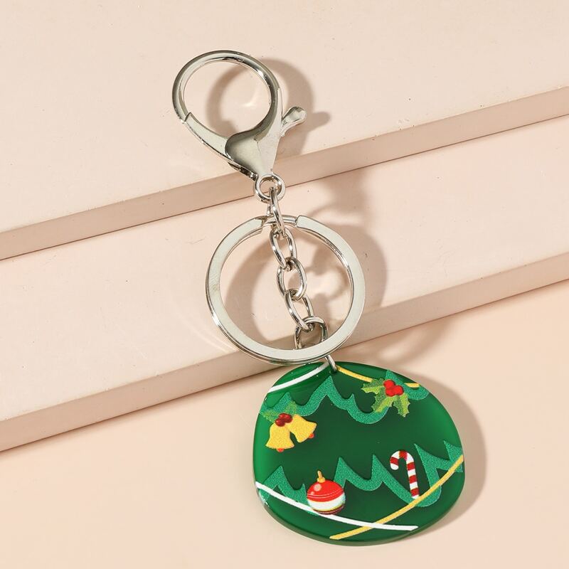 

Christmas Graphic Charm Keychain, Multicolor
