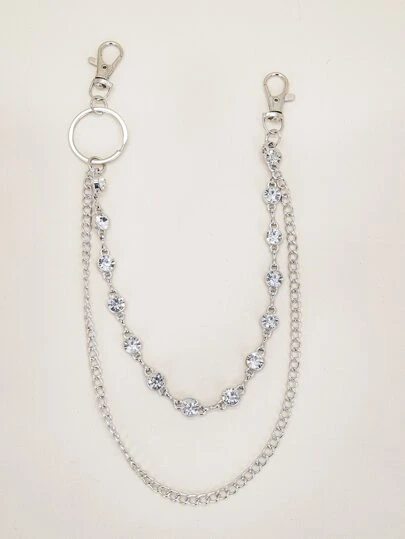 水钻装饰多层裤链街头万圣节夏季、学校秋季、秋季、万圣节