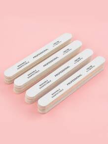 klimonla 專業木指甲銼雙面木金剛砂板，適用於天然和亞克力砂礫100入組、180入組、10入組灰色斑馬紋 - 淺灰色 - 查看 1