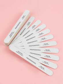 klimonla 專業木指甲銼雙面木金剛砂板，適用於天然和亞克力砂礫100入組、180入組、10入組灰色斑馬紋 - 淺灰色 - 查看 4