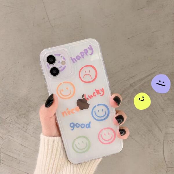 

Cartoon Face Clear Phone Case