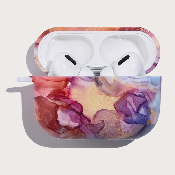 

Marble Pattern Case For AirPods, Champagne