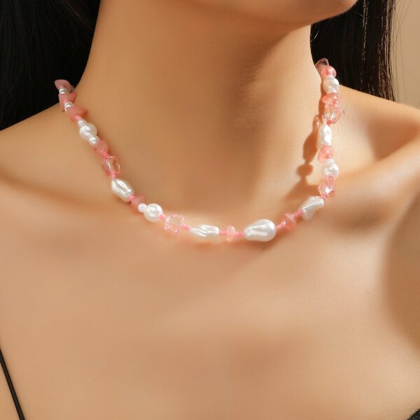 

Faux Pearl Decor Necklace, Multicolor