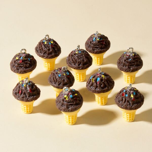 

10pcs Food Design Pendant, Multicolor