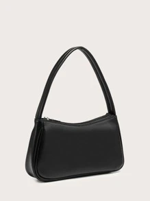 The Ladies' Single-Shoulder Baguette Bag Is Solid Color, Compact, Lightweight, And Stylish, Suitable For Going Out.