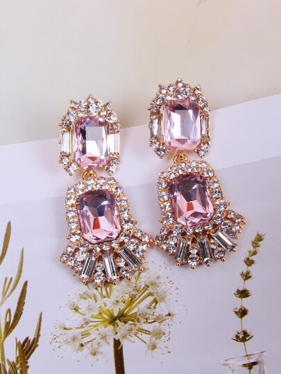 Crystal Decor Drop Earrings