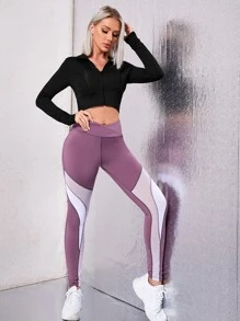 Easithlete Zip Up Crop Sports Jacket