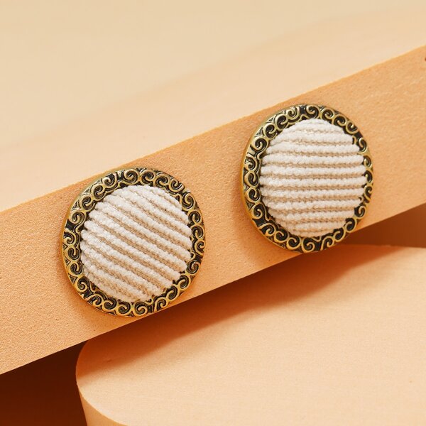 

Round Stud Earrings, Multicolor