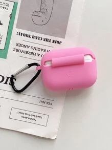 素色耳機殼適用於Airpods Pro - 玫紅色 - 查看 2