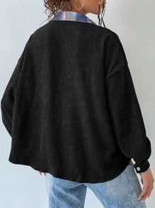 Abrigo de tie dye de hombros caídos - Multicolor - Ver 2