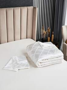 Set de colcha de edredón similar a la seda - Blanco - Ver 6