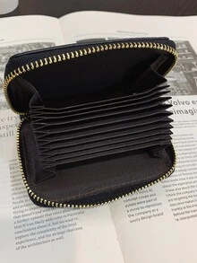 Monedero cuadrado de pata de gallo