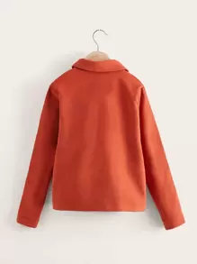 SHEIN Girls Contrast Striped Tape Jacket