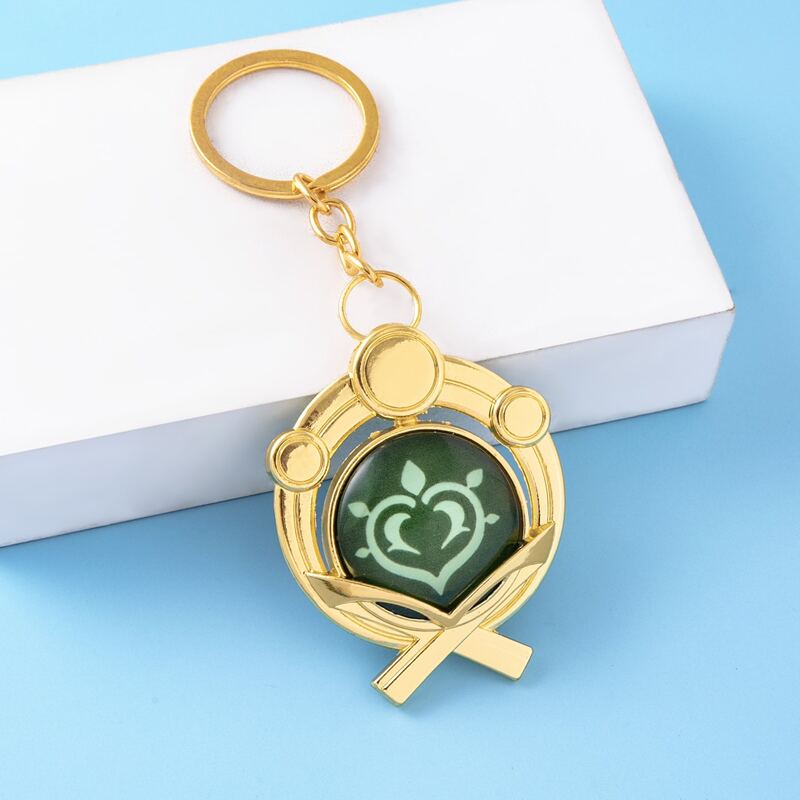 

Graphic Charm Keychain, Gold