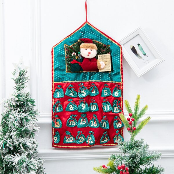 

1pc Christmas Hanging Calendar, Multicolor