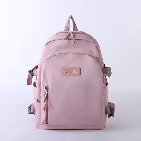 

Letter Detail Functional Backpack, Pink