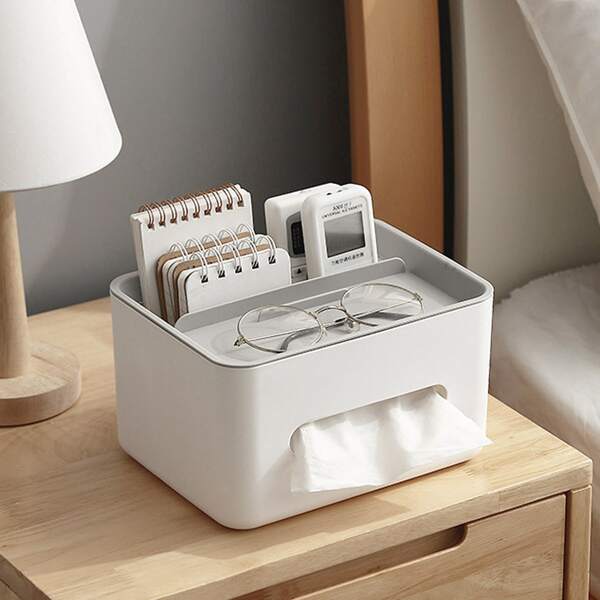 

1pc Multifunction Tissue Storage Box, Multicolor