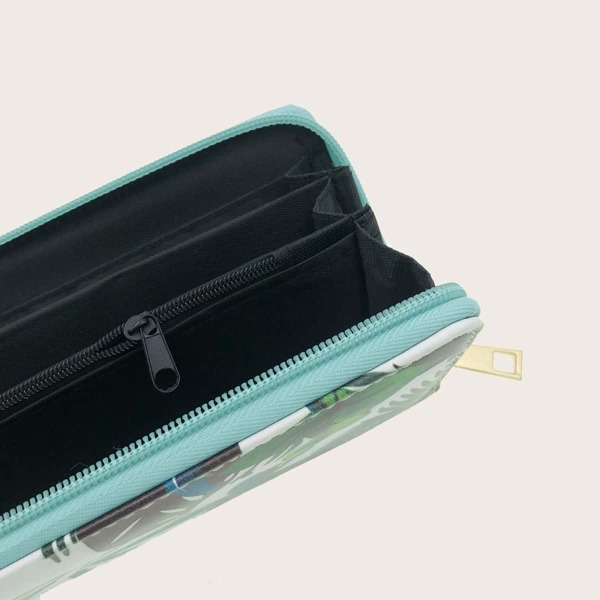

Tropical Graphic Zip Long Wallet, Multicolor