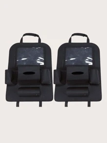 2 chiếc túi đựng đồ sau ghế ô tô - màu đen - Xem 2