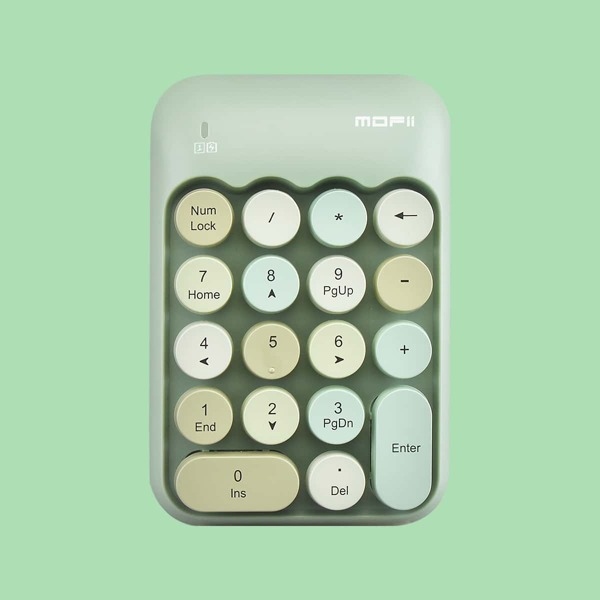 

Color Block Wireless Number Keyboard, Green